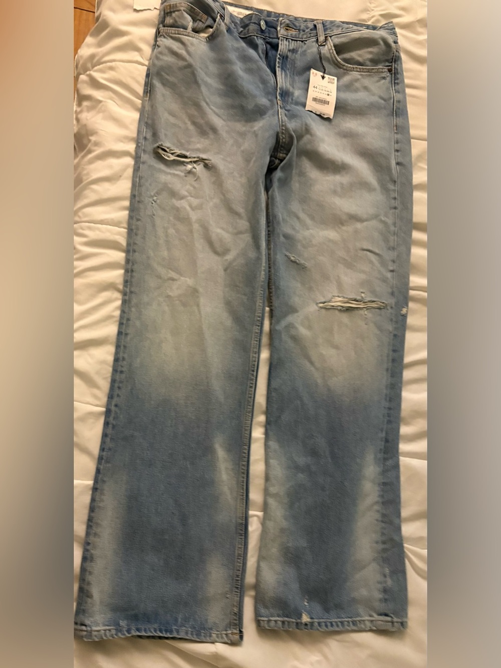 Zara Light Blue Distressed Jeans